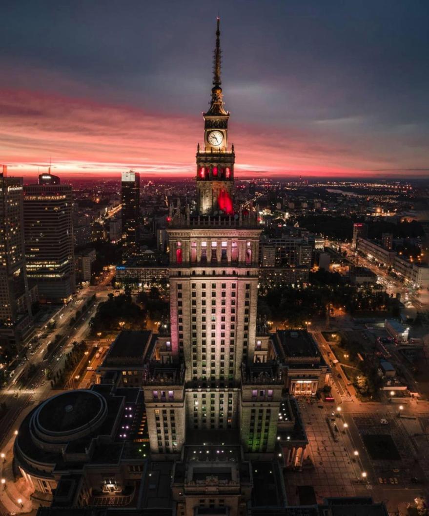 Super Apartment Yellow 2X Metro Fast Wifi 1 Gbs Netflix Panorama Miasta Варшава Екстериор снимка
