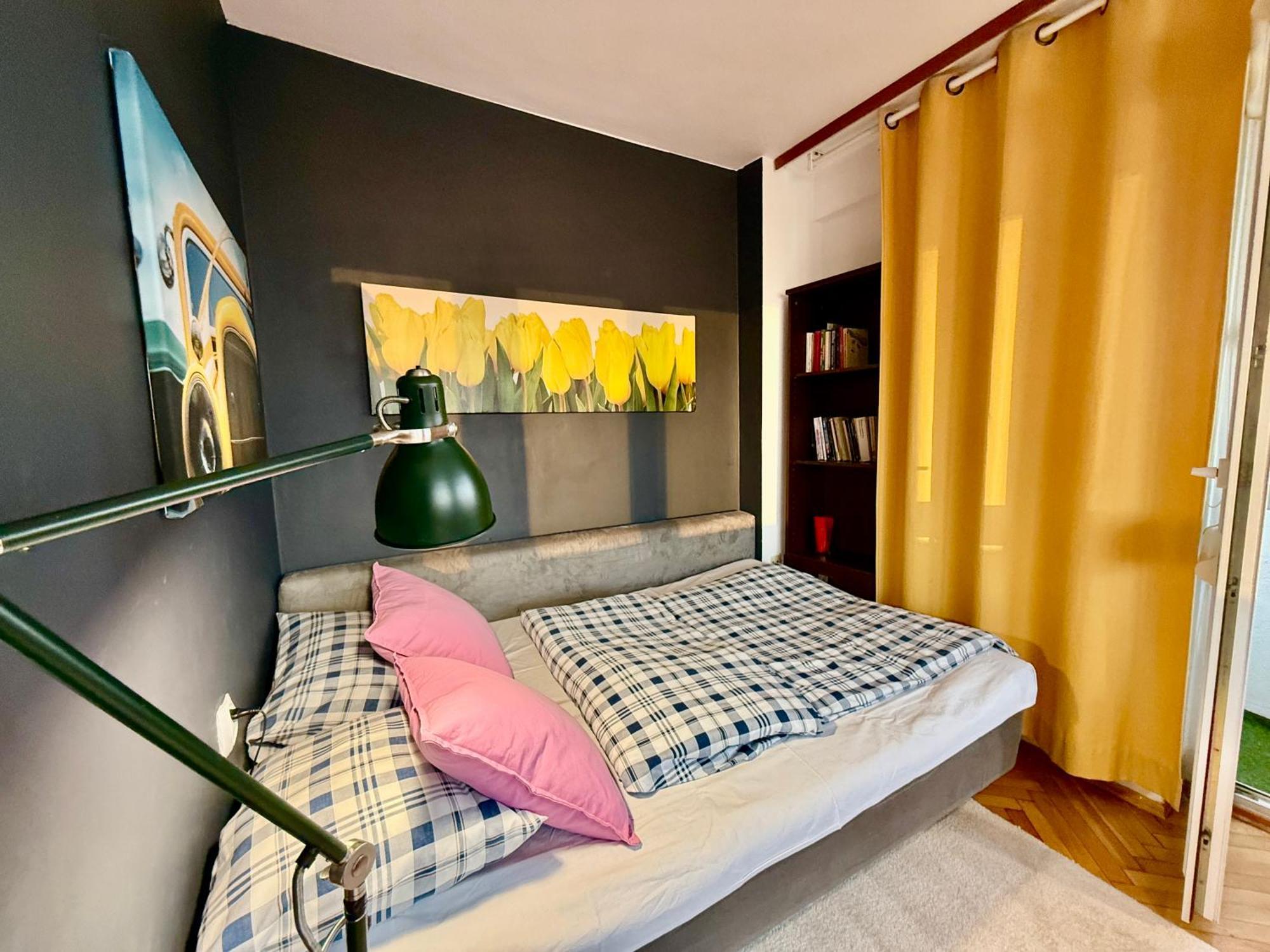 Super Apartment Yellow 2X Metro Fast Wifi 1 Gbs Netflix Panorama Miasta Варшава Екстериор снимка
